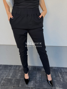 Spodnie Bawełniane Eleganckie FRESSIA PARIS – Czarny
